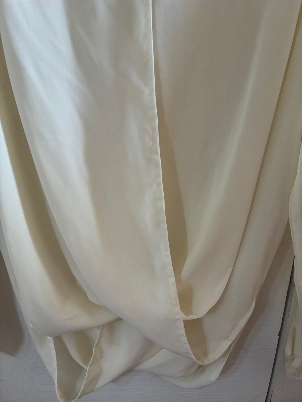 Buffalo David Bitton Cream Draped Long-Sleeve Blouse - Picture 3 of 8